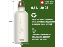 Garrafa - Sigg - 6002.80 - Alumínio 100% Reciclado - 0,6 L - Hermética E Lavável À Mão