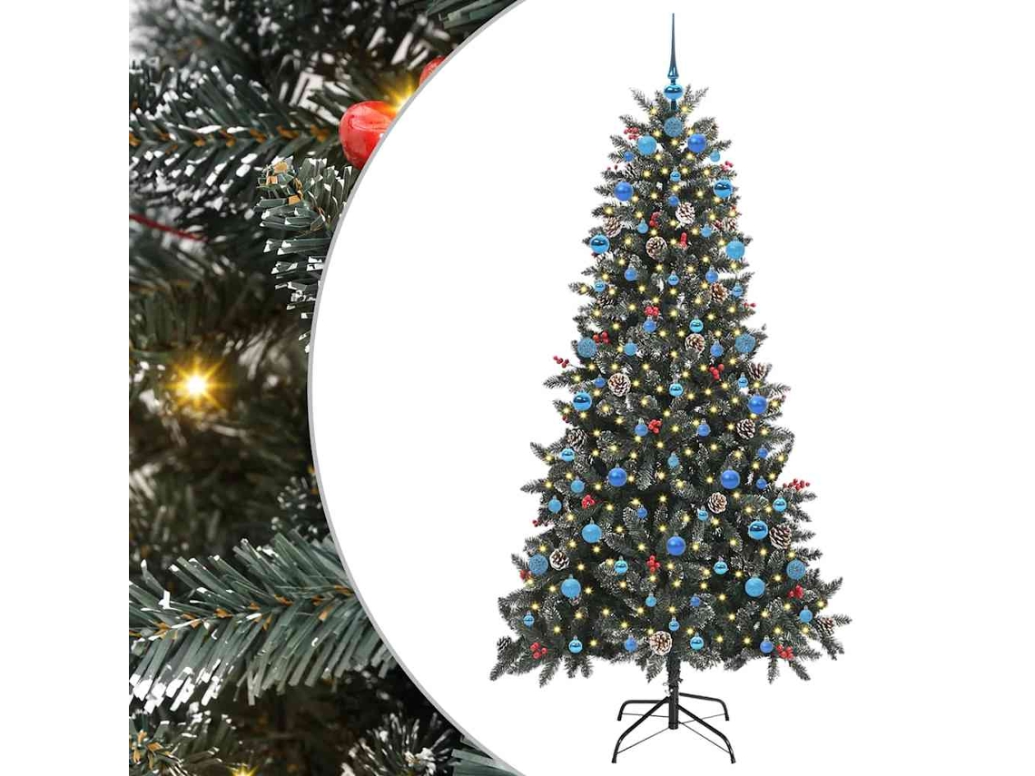 Conjunto 1 Árvore De Natal Moderna Vidaxl Verde Pvc (210 Cm)