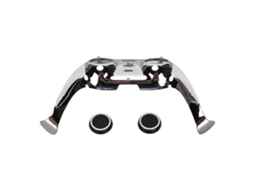 Painel Frontal Controle Ps5 LAXISCREED Prata com Capas