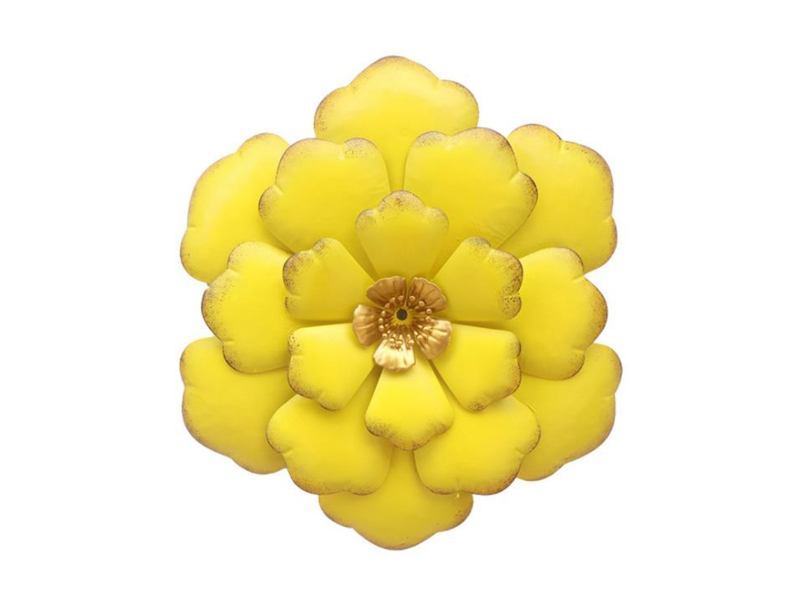 Flor Artificial de Ferro Simulada Parede Decoração Artesanal Metal Vibrante Residencial Jardim | S/MARCA