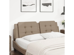Vidaxl Almofadão de Cabeceira Zadar 160 Cm Couro Artificial Cappuccino