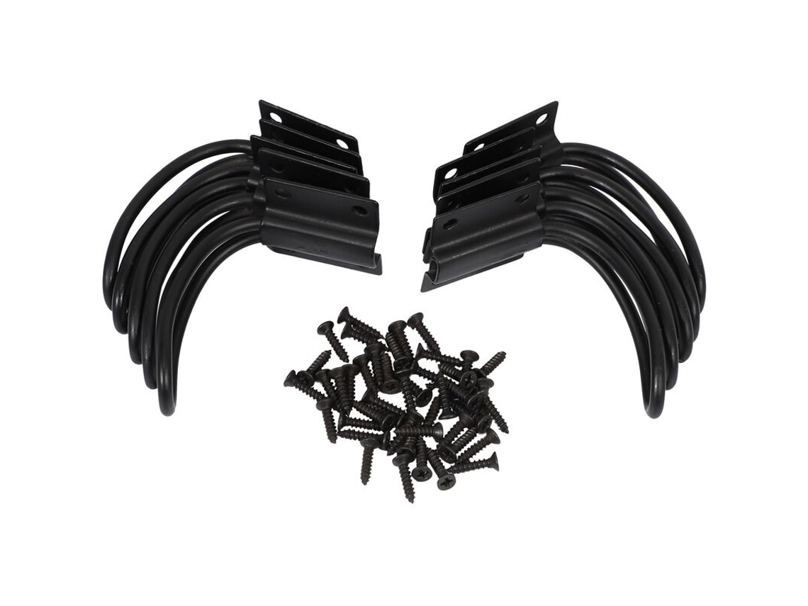Conjunto De 10 Cabides De Ferro Preto Fosco