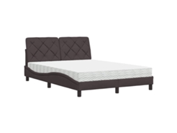 Bed, Beds Vidaxl Marrom Tecido (140 X 190 Cm)