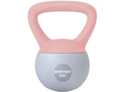 Kettlebell de 4 Kg Pesa Russa Preenchida de Areia Metálica e Alça Antiderrapante para Treino em Casa Ginásio 19x15x25 Cm Rosa Ge