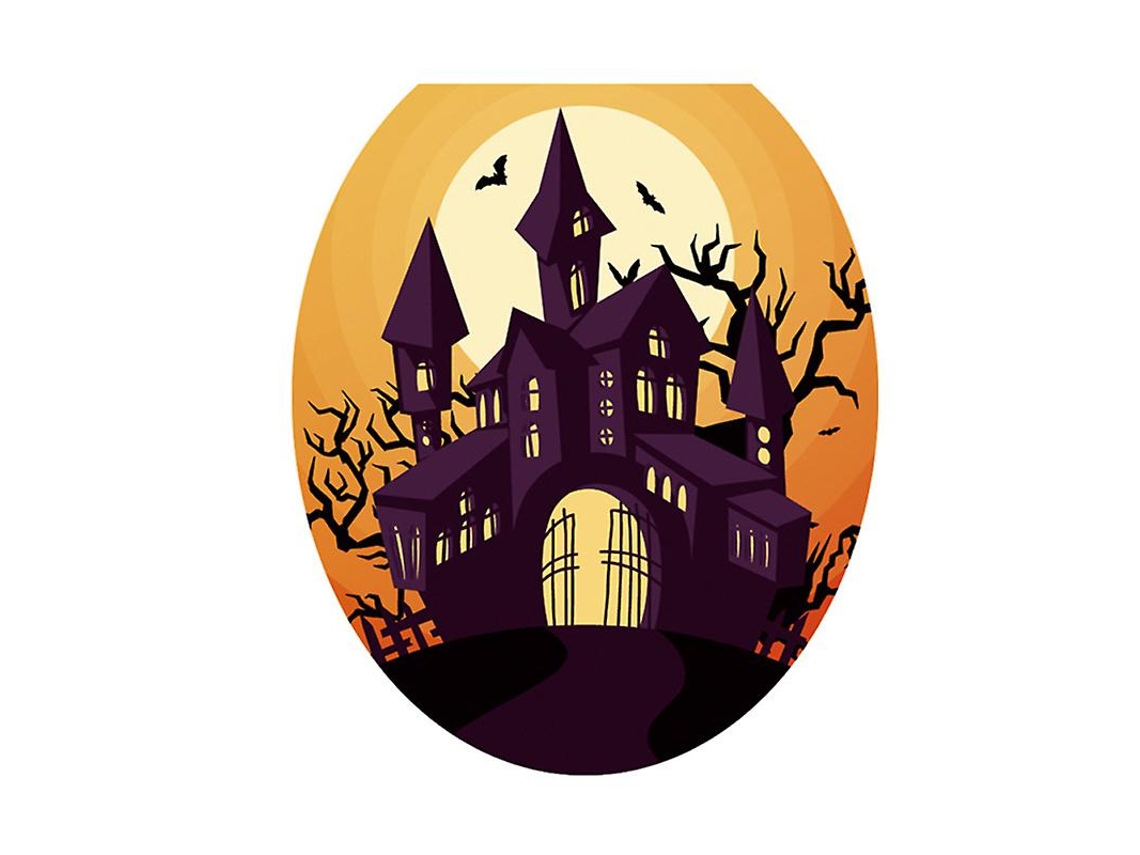 1Pcs Adesivo de Banheiro de Halloween para Decorações de Halloween ALLINLESS