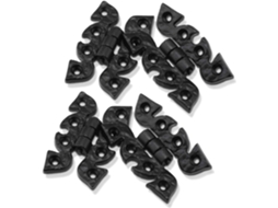 2 Pares De Dobradiças Pretas Com Design Rústico Ornamentado, Para