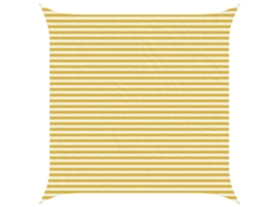 Vidaxl Vela De Sombra Amarelo E Branco 4 X 4 M Hdpe