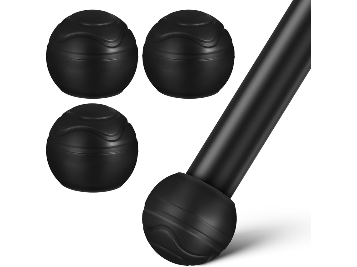 Conjunto De 4 Protetores Silicone Para Pés Cadeiras, Pretos, Com