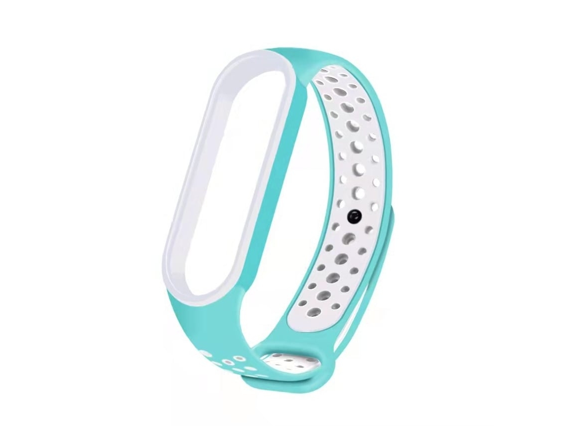 Pulseira De Silicone, Compatível Com Xiaomi Mi Band 5/ 6 Bicolor Rosa