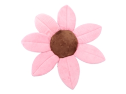 Primerox tapete de Banho Flor Girassol para Bebê com Suporte Cabeça Pelúcia Curta Esponja
