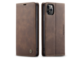 Capa De Celular Em Formato De Cartão, Capa De Couro Estilo Flip Retrômarrom - Iphone 16 E