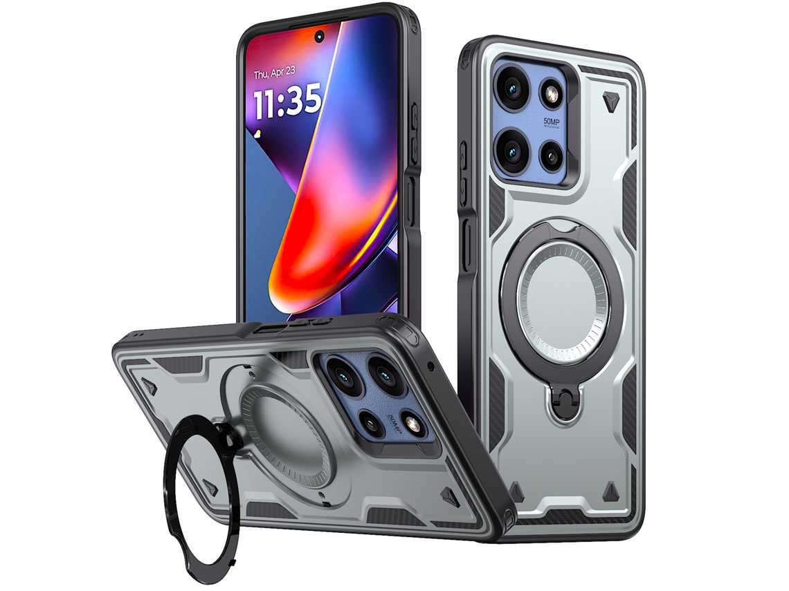 Capa Para Moto G13/g23/g53,compatível Com Magsafe Prata Panoona