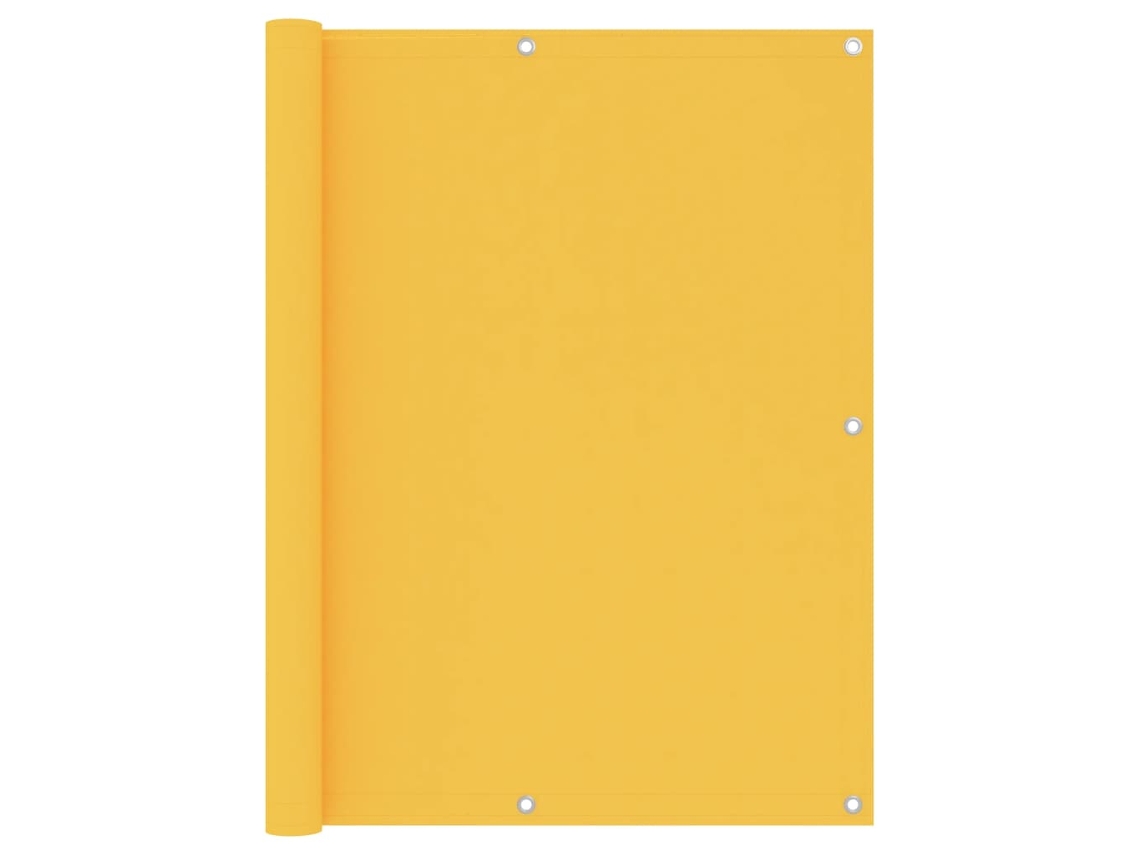 Vidaxl Tela De Varanda 120x600 Cm Tecido Oxford Amarelo