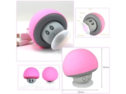 Mini Coluna Bluetooth HIGH-TECH & BIEN-ETRE Sem Fio Cogumelo Cogumelo Ventosa Rosa