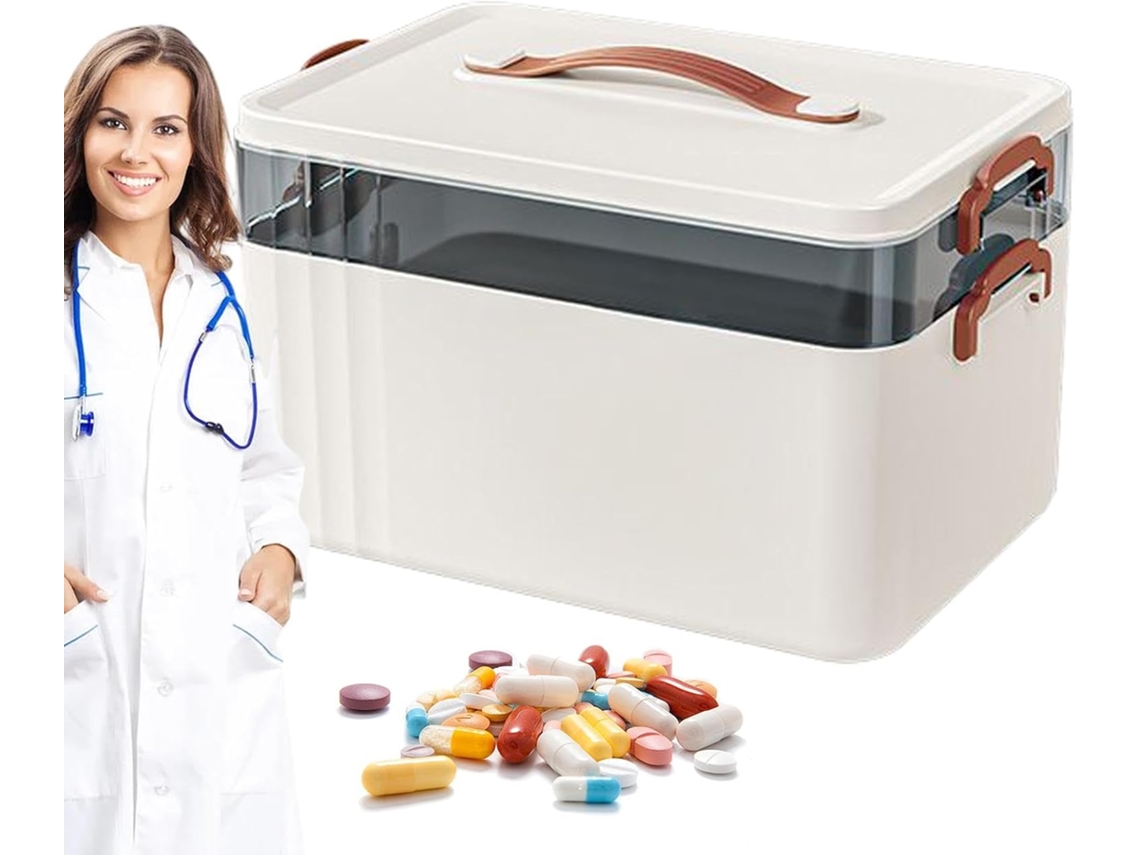 Caixa Organizadora De Medicamentos Com Várias Camadas, Caixa De Remédios Com Vários Níveis, Caixa De Gokoco