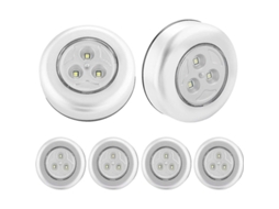 6 Lâmpadas Táteis Sem Fio Super Brilhantes Atualizadas, Com Bateria, Coláveis, Para Armários, Cozinha E Quarto