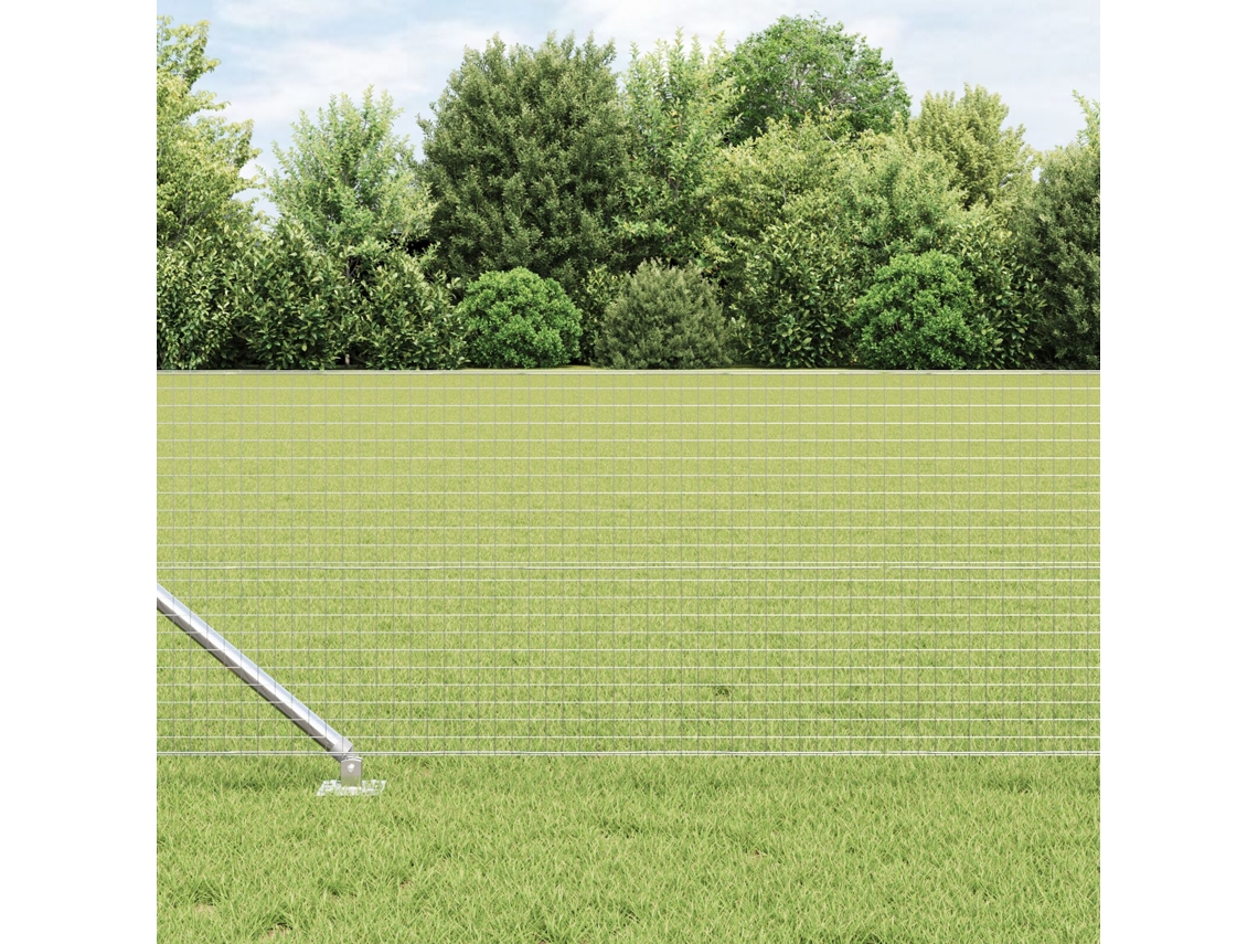 Cerca De Arame Soldado Com 7 Postes Espigão 0.4x10 M Aço Galvanizado Lovely Home