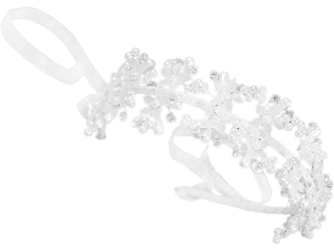 Acessórios de cabelo para casamento em prata com miçangas, tiara leve e portátil.