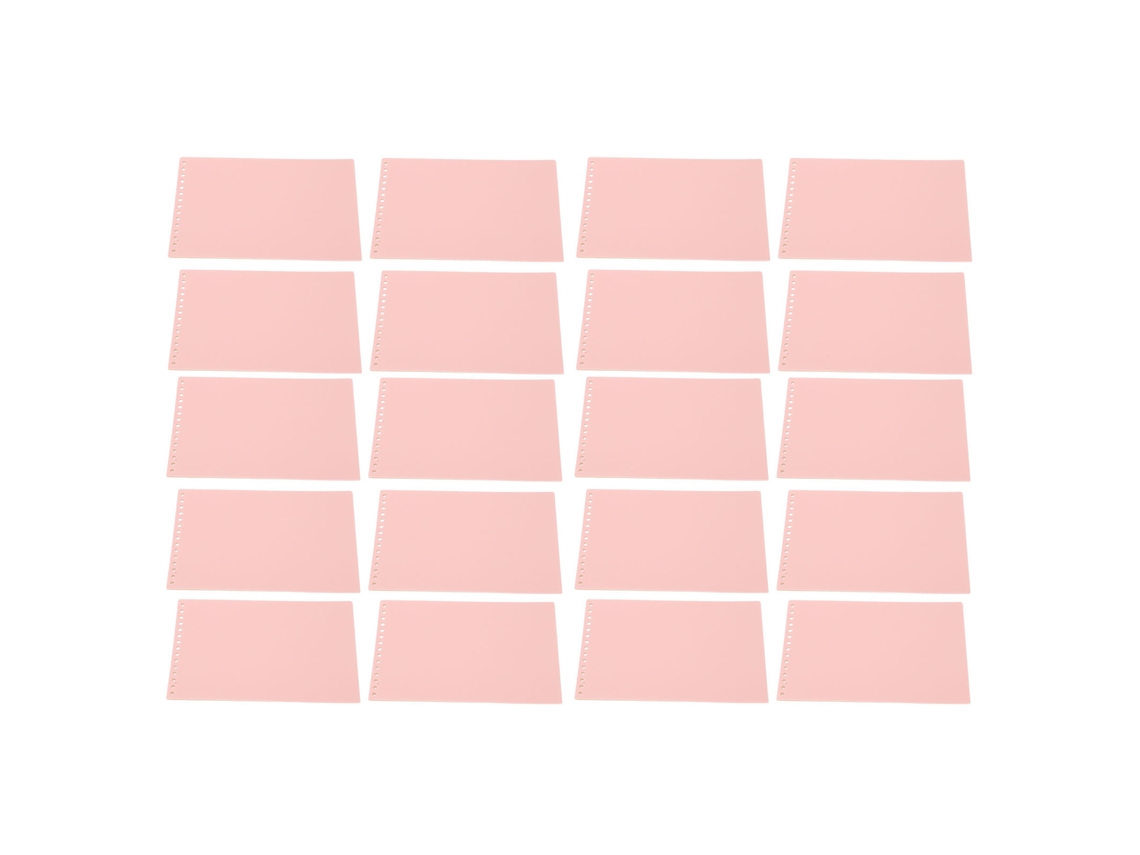 20 Peças De Capas De Folha Solta Pp Tipo Transversal A5 15 Furos Rosa Claro