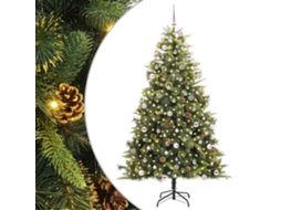 Conjunto 1 Árvore De Natal Artificial Vidaxl Verde Pvc (240 Cm)