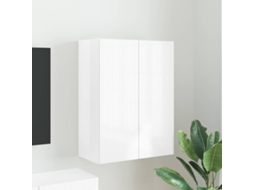 Vidaxl Armário De Tv De Parede Branco Brilhante 59,5 X 31 X 80 Cm
