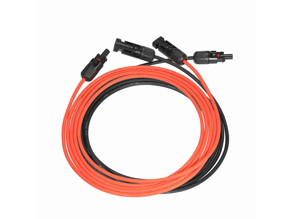 Cabo de Extensão Solar Primerox 10awg, 10 pés, com conectores MC4 macho e fêmea