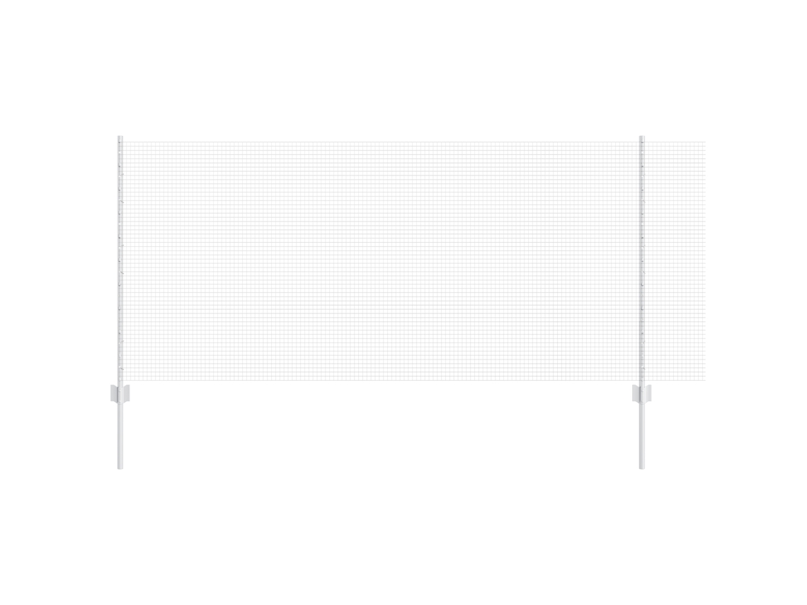 Conjunto 1 Cerca Externa Vidaxl Prateado Aço (25 X 1 M)