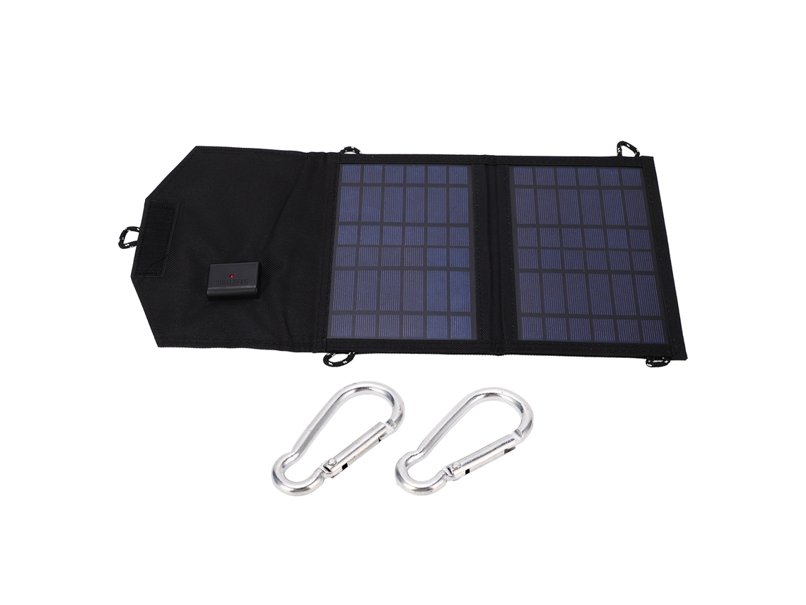 Carregador Solar Portátil 7w, Dobrável, 5v, 0.2a, USB, para Camping, Outdoor, com Bolsa S/MARCA
