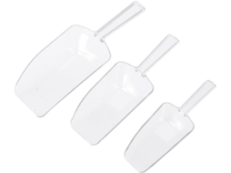 Conjunto De 3 Colheres Medidoras Multiuso Plástico Transparente
