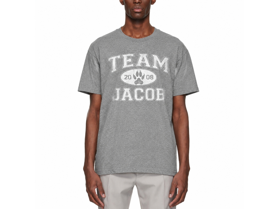 Rockinstone Twilight Movie Team Jacob Solid Graphite Adult T-shirt Size:s