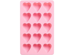 Forma De Gelo Em Formato De Coração, Moldes De Silicone Para Cubos, Flexível E Fácil De Desenformar, 15, Cozinha, Chocolate, Doces, Rosa