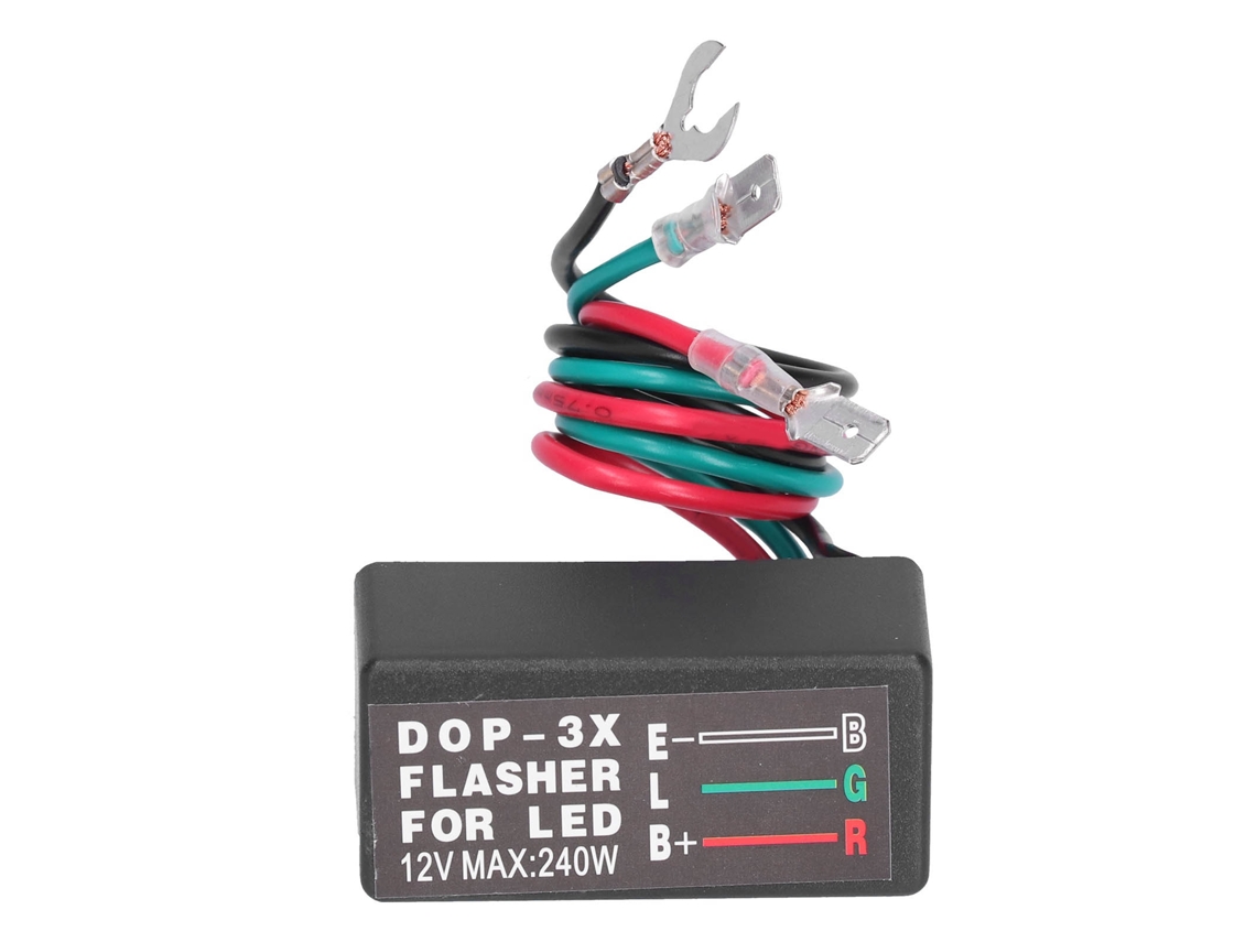 Relé Piscas Led Universal Laxiscreed Para 12v Dc, 20a, Compatível Com Motos E Carros