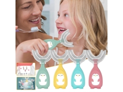 Escova de Dentes Infantil em Formato U com Limpeza Completa 360° e Cerdas Macias para Crianças 2 a 12 Anos. GOKOCO