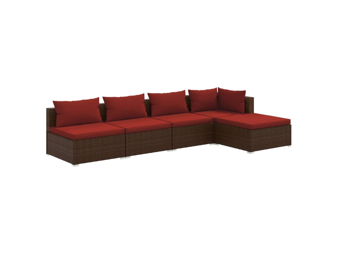Garden Lounge Set, Garden Lounge Sets Vidaxl Marrom Rattan / Vime (n/a)