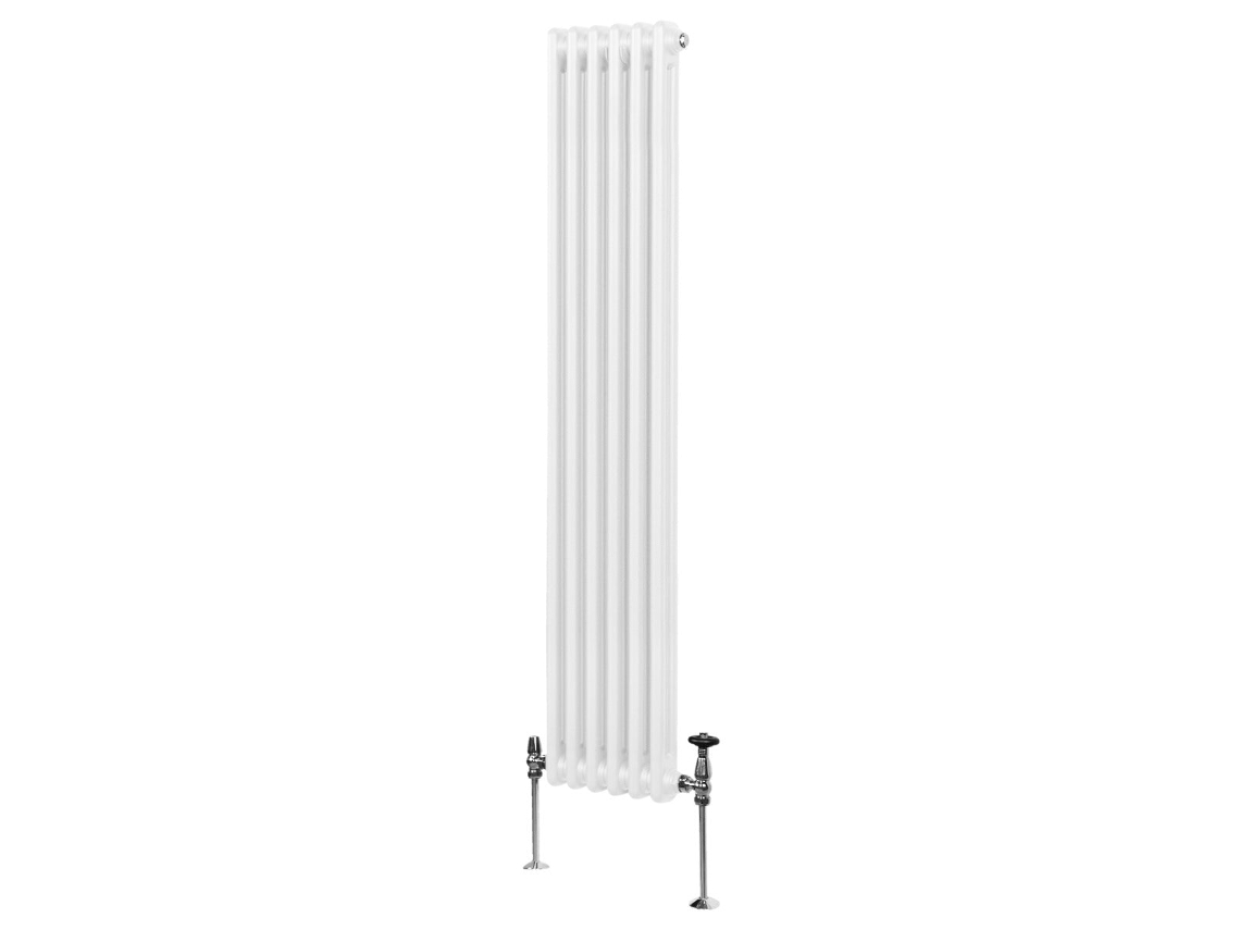 Radiador Vertical Tradicional De 2 Colunas Em Branco, Aço Carbono 1.5mm, Potência 3180 Btu, Dimensões 1800x292 Mm,