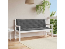 Vidaxl Almofadão Banco Jardim 150x(50+50)x7cm Tecido Oxford Antracite