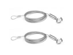 2026 cabo de Aço Inoxidável Ajustável 2m 2 Peças com Ganchos para Roupas, Luzes, Fotos Até 30kg