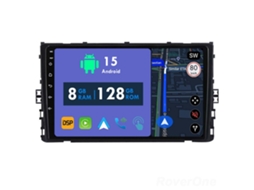 Auto Rádio Carro Bluetooth Autoradio 8GB RAM 128G ROM CarPlay Navegação GPS Ecrã Táctil RoverOne para Volkswagen MQB VW T-Cross 2018-2020  