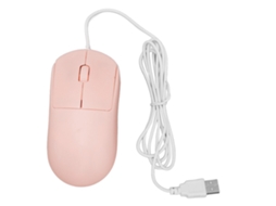 Rato Óptico com Cabo 1200 Dpi, Usb, Plug and Play, Rosa | S/MARCA