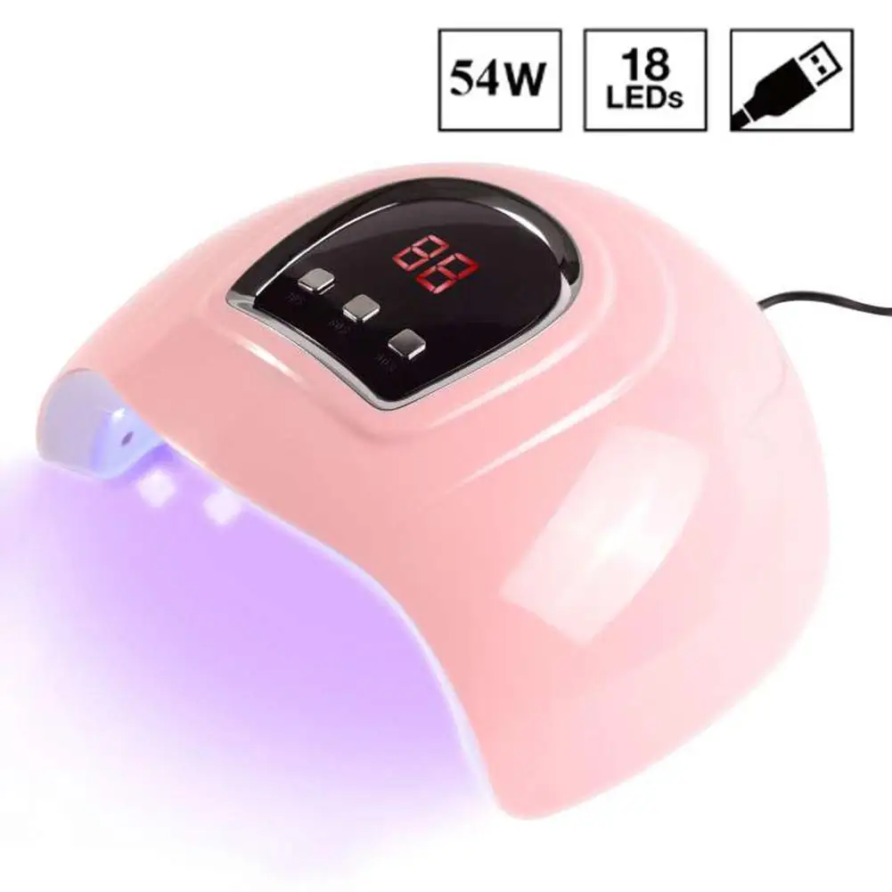 Secador De Unhas Em Gel Com 12 Leds, 36w, Lâmpada Uv Para Polimento E Cura, Temporizador Para Secagem De Gel, Secador De Unhas