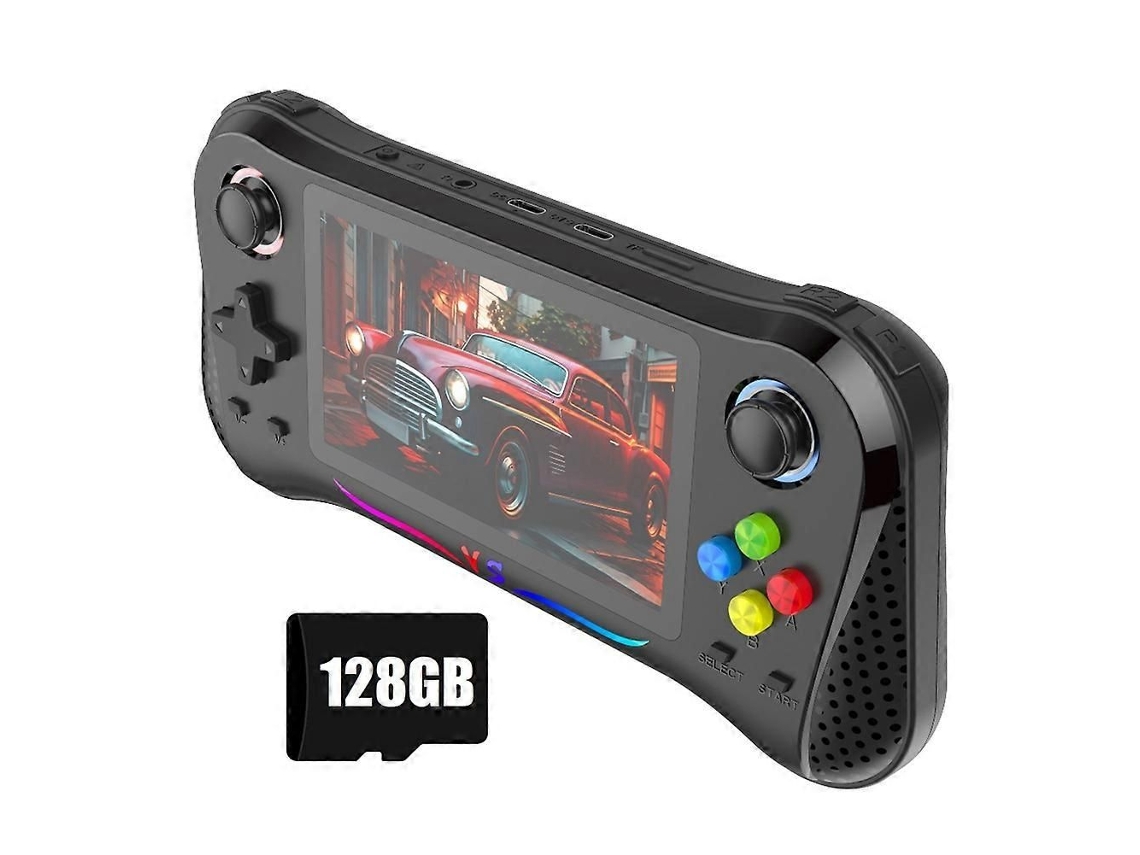 Console portátil X8m com 128 Gb, mais de 25.000 jogos e tela ips de 4,5 polegadas GOKOCO