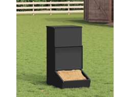 Vidaxl Comedouro Para Porcos Preto 55 X 38 X 76 Cm 20 Kg