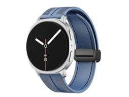 Pulseira Híbrida De Nylon E Silicone Com Fecho Magnético Dobrável Para Samsung Galaxy Watch8 / Watch8 Classic