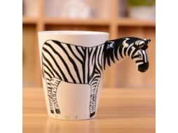 Taza De Café Cerámica 3d De Animal Zebra Pintada A Mano 2025 Diseño Creativo 400ml
