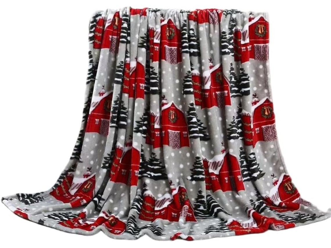 Manta de Natal Syjym para Decoração Natalina com Tema Festivo Casa Quente e Confortável Cama Sofá Poltrona no
