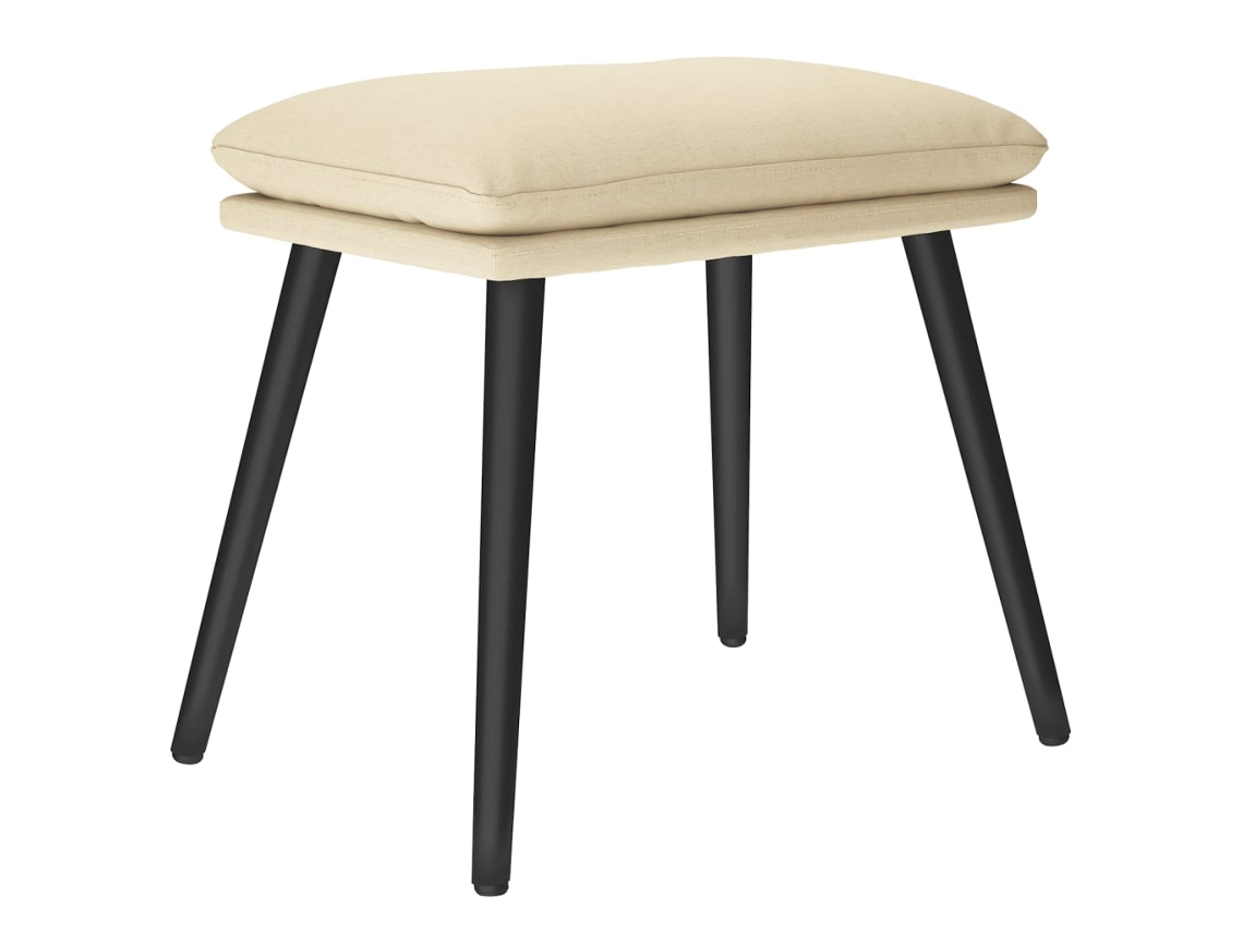 Apoio de Pés 45x29,5x35 Cm Tecido Cor Creme MAISON EXCLUSIVE