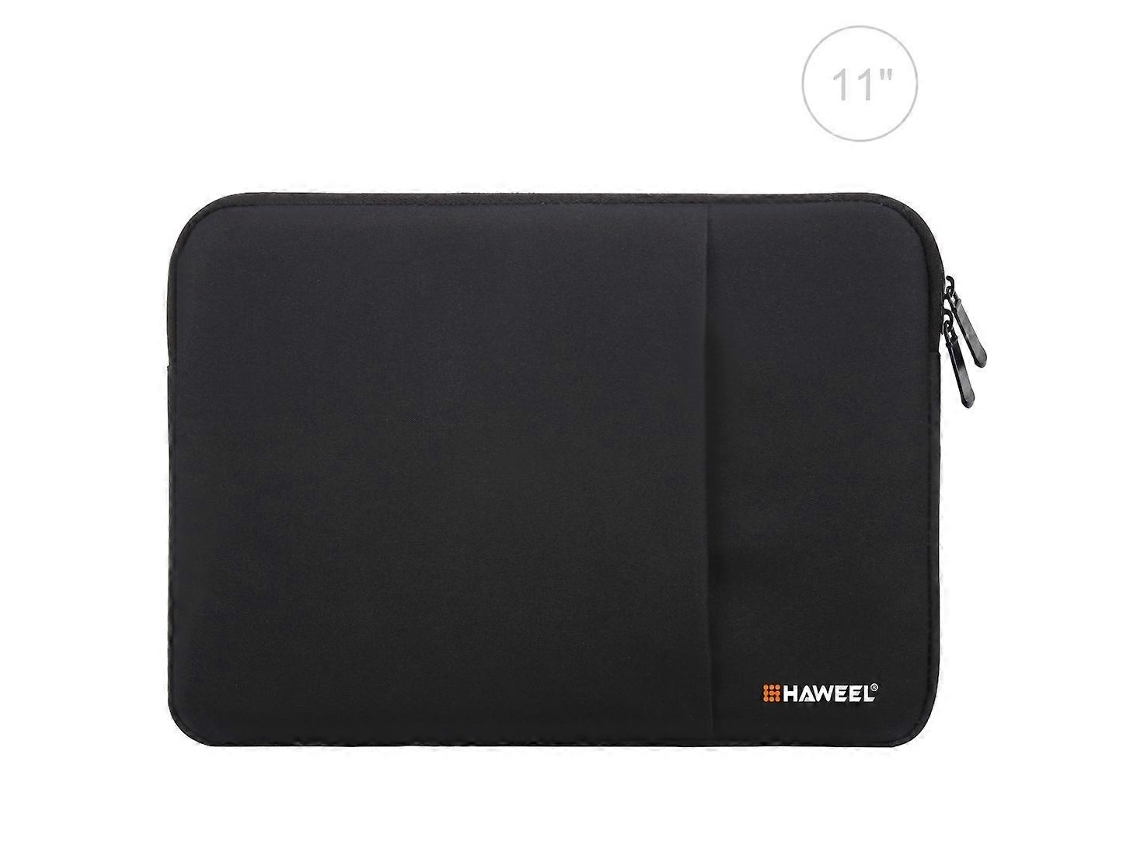 Bolsa protetora Haweel resistente a choques e impactos, em tecido Oxford, com 3 camadas, para tablets/laptops de 11 polegadas com revestimento em couro.