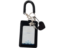Lurelia Chaveiro Ajustável Transparente Com Cordão Em Couro Pu Branco Para Escritório E Casa