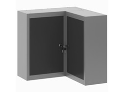 Armário De Canto Em L Vidaxl Grey Steel (55x55x55 Cm)