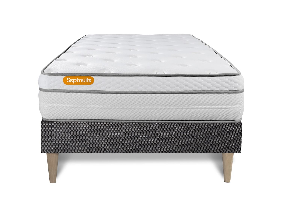 Colchão Base Memo Luxe SEPTNUITS Espuma com memória Cinzento (90x200cm)